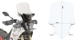 GIVI D2145 Windscreen for Yamaha Tenere 700 - Clear